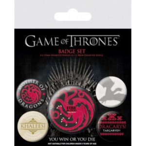 Placky / Odznaky Hra O Trůny / Game Of Thrones Fire And Blood Set 5 Kusů