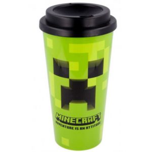 CESTOVNÍ HRNEK S VÍČKEM / MINECRAFT /  CREEPER