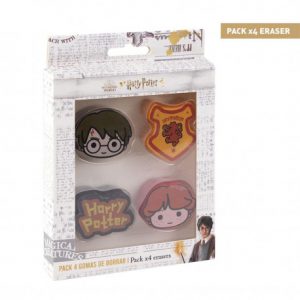 Školní dekorativní gumy Harry Potter / Set 4 kusů