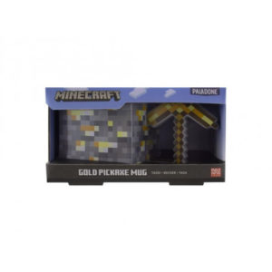 KERAMICKÝ 3D HRNEK / MINECRAFT / GOLD PICKAXE