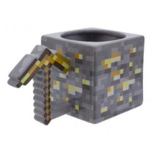 KERAMICKÝ 3D HRNEK / MINECRAFT / GOLD PICKAXE